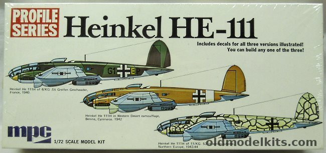 MPC 1/72 Heinkel He-111H Profile Series - 6/KG 55 France 1940 / Benina Cyrenaica 1942 / 11/KG 53 Winter Northern Europe 1943/44 - (He111H), 2-1511-150 plastic model kit